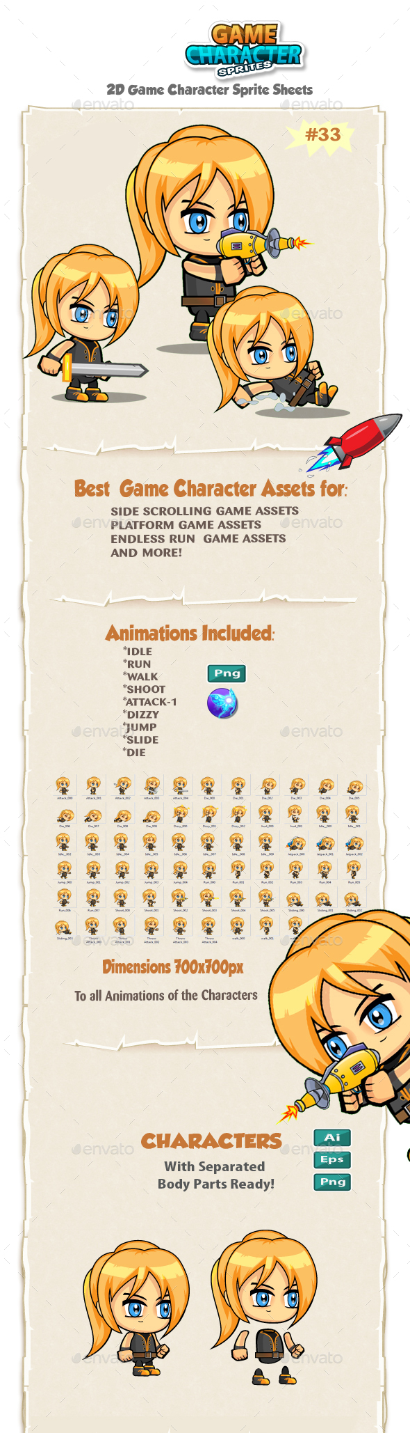 2D Game Character Sprites 33
