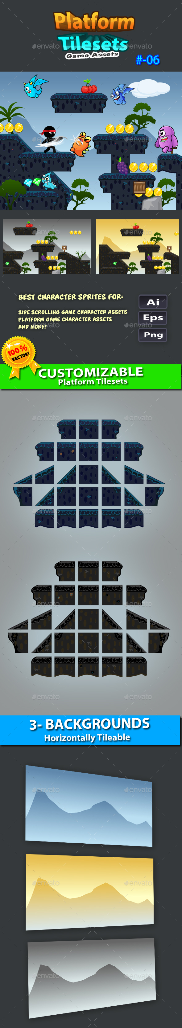 Platform Tilesets Game Assets 06
