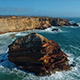 Drone View of Rocky Coast in Algarve Region, Portugal - VideoHive Item for Sale