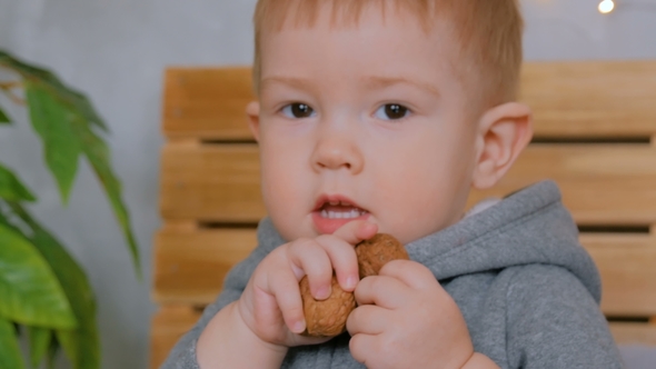 Portrait of Pensive Little Boy