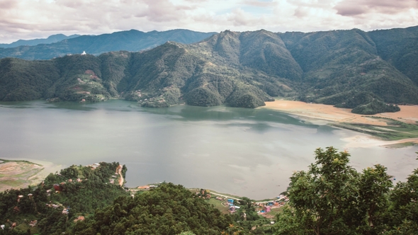 Phewa Lake in Pokhara, Nepal