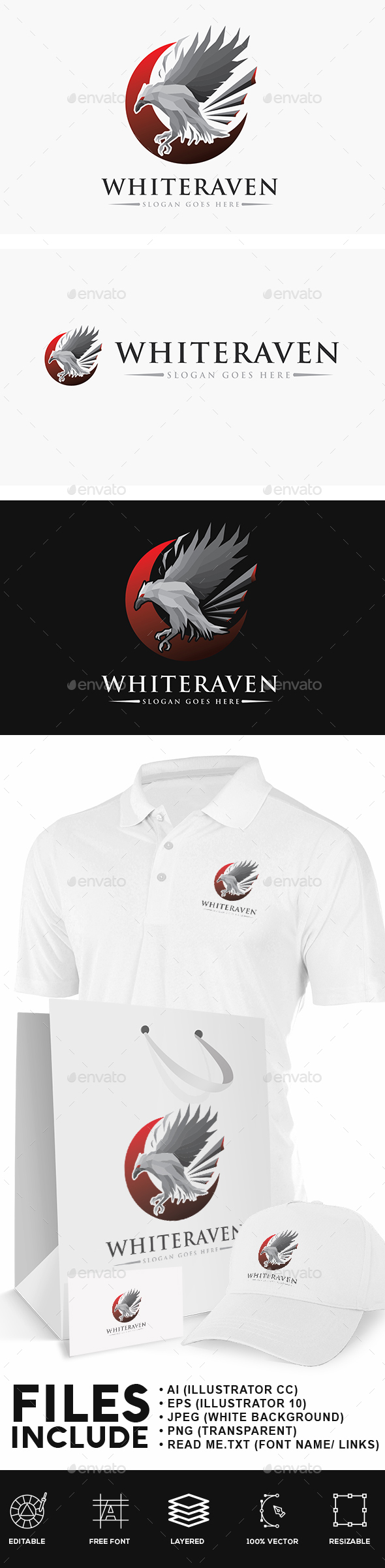 White Raven Logo