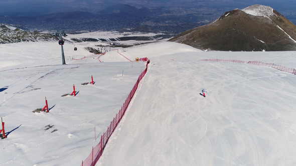 Snowboarder On The Slope