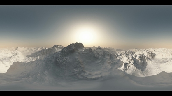 Aerial VR 360 Panorama of Mountains alt