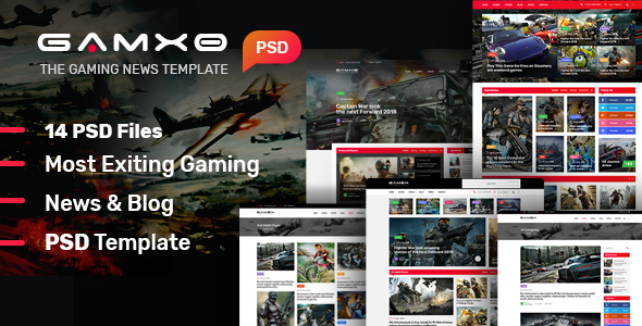 GAMXE I News & Blog PSD Template