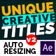Creative Titles - Auto Resizing Titles And Lower Thirds - VideoHive Item for Sale
