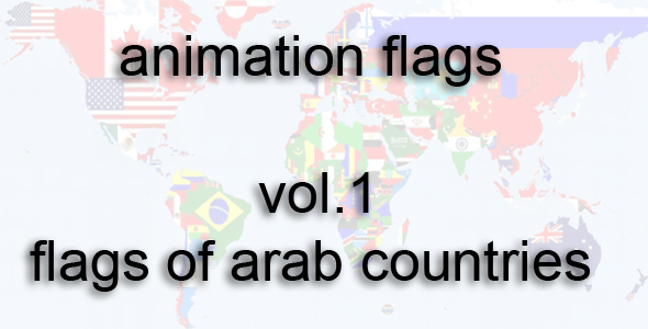 animation flags of Arab countries