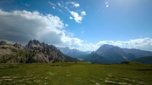 National Nature Park Tre Cime In the Dolomites Alps. Beautiful Nature of Italy.