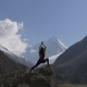 Yoga Pose in a Mountain Gorge in Nature - VideoHive Item for Sale