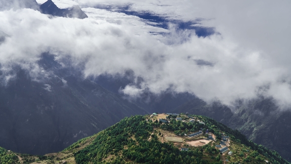 Beautiful Movement of Clouds in the Himalayas