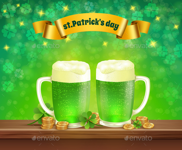 Saint Patricks Day Beer Composition