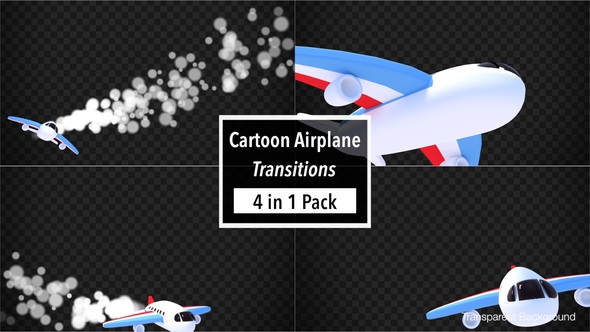 Cartoon Airplane Transitions Pack