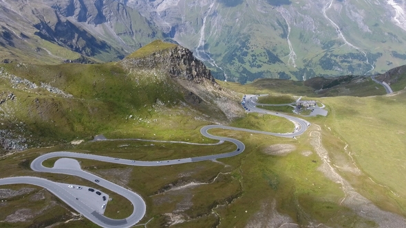 Aerial View of Grossglockner High Alpine Road