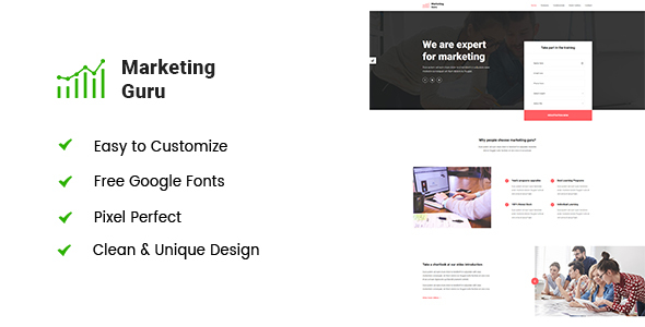 Marketing Guru - Bootstrap4 Digital Agency Template