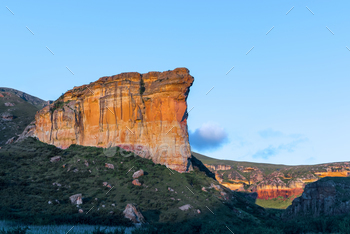 sunset at Golden Gate in the Free State Province of South Africa