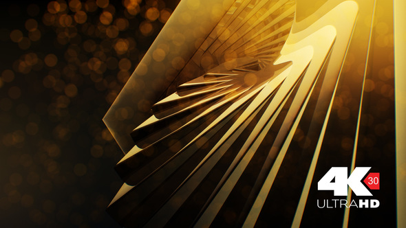 Golden Metal Corners Background Abstract