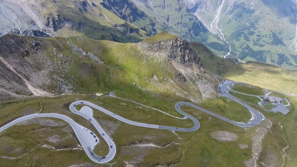 Aerial View of Mountains Peaks Next To Grossglockner