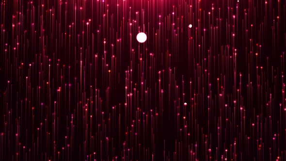 Glamorous Red Shine Line and Particles on a Black Background