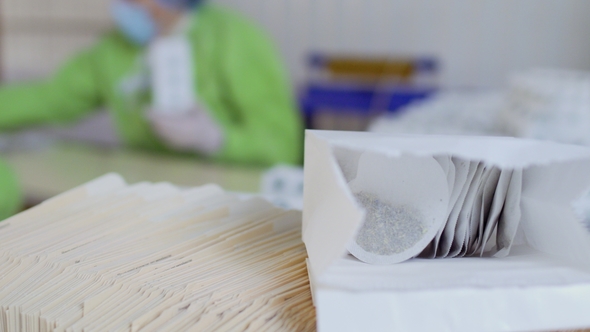 Paper Package with Tea Bags Inside