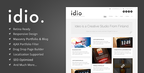 idio - Minimalistic WordPress Portfolio Theme