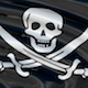 Seamless looping pirate flag with skull and swords - VideoHive Item for Sale