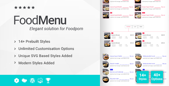 Ultimate Food Menu Addon for WPBakery Page Builder (formerly Visual Composer)