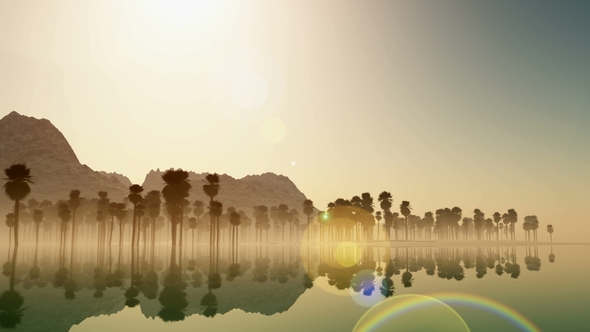 Tropical Island with Palms alt