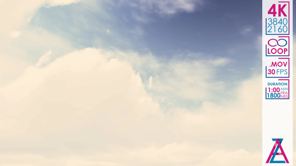 White Cumulus Clouds in the Blue Sky
