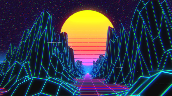 Retrowave Space VJ Loop