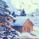 Snowy Village - Game Background - GraphicRiver Item for Sale
