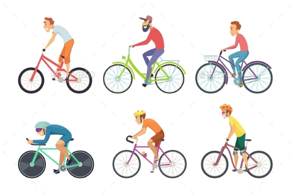 Set of Bicycle Sportsmen