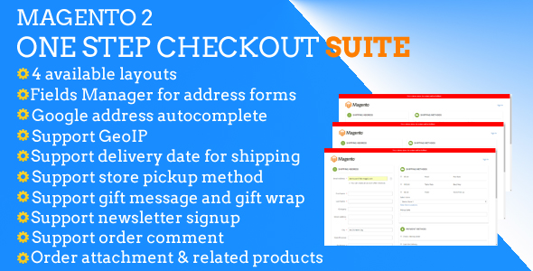 Magento 2 One Step Checkout Suite