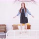 Happy Teenage Girl Jumping on Bed - VideoHive Item for Sale