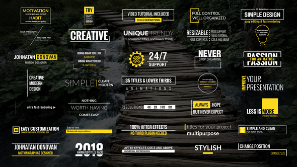 35 Animated Titles and Lower Thirds