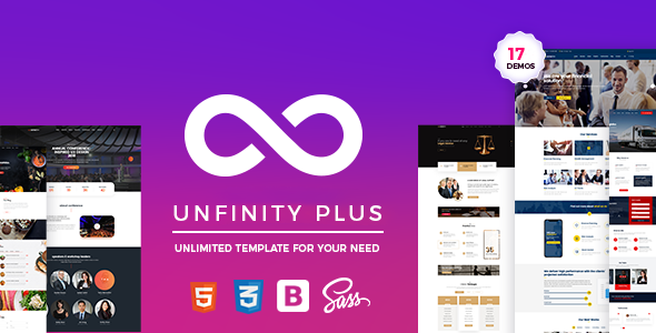 UnfinityPlus - One Page HTML Template