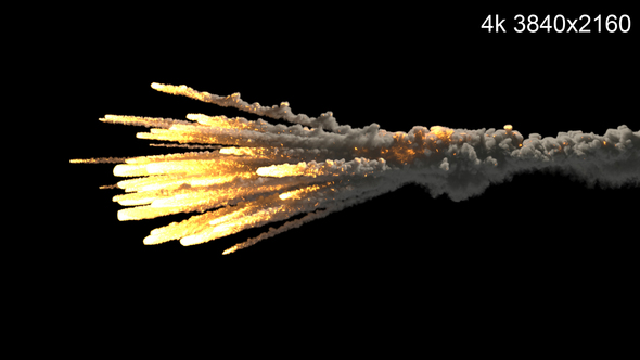 Meteor Explosion in Flight 4k