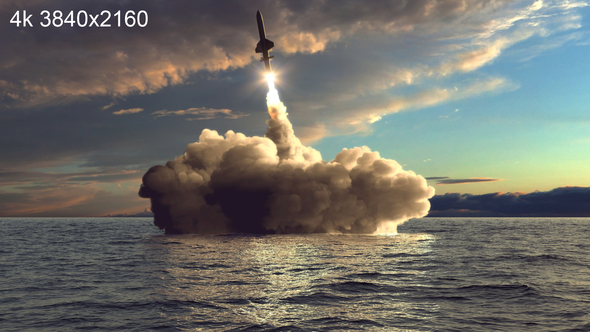 Rocket Launch from Underwater 4k