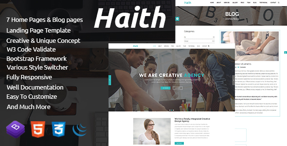 Haith | Landing Page Portfolio Template