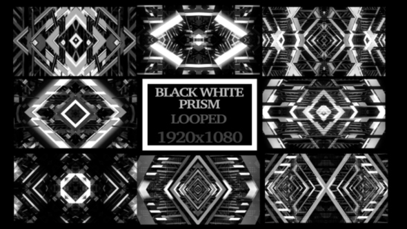 Black White Prism Background VJ Pack