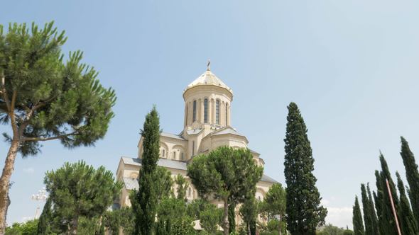 Holy Trinity Cathedral of Tbilisi Tsminda Sameba in Georgia alt
