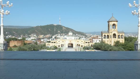 Holy Trinity Cathedral of Tbilisi Tsminda Sameba in Georgia