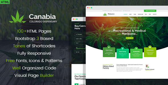 Canabia - Medical Marijuana Dispensary HTML Template