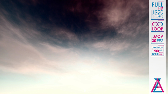 White Pink Clouds on the Bright Sunrise alt