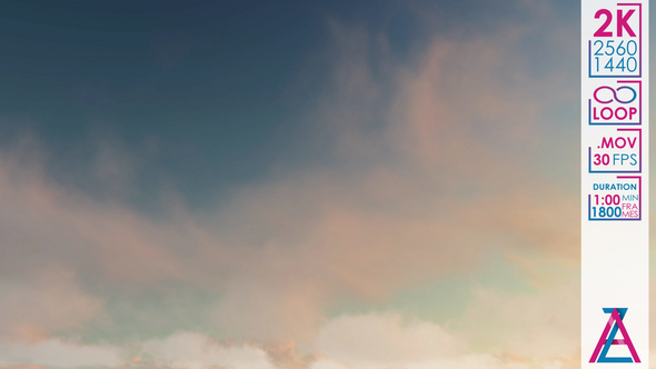 White Orange Clouds in the Evening Sky alt