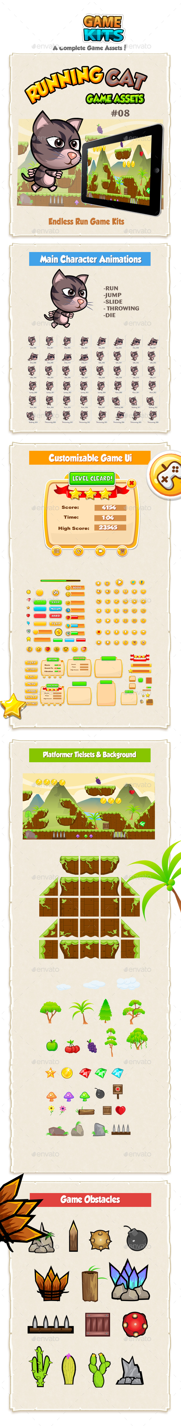 Running Cat Game Assets 08