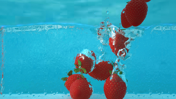 Water Strawberry Liquid Background alt