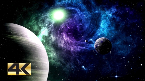 Space Nebula Planet