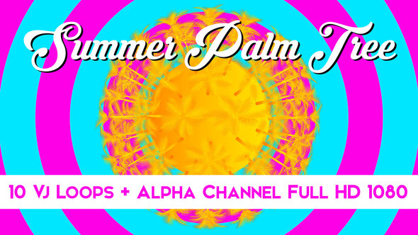 Summer Palm Tree Vj Loops Pack