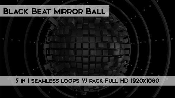 Black Beat Mirror Ball Vj Loops