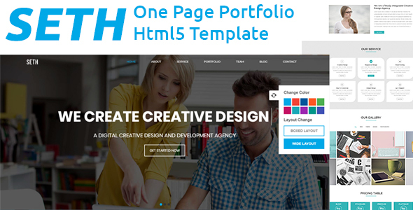 Seth - One Page Portfolio Template